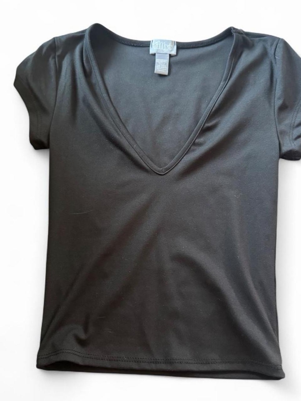 Tilly’s black deep v neck top